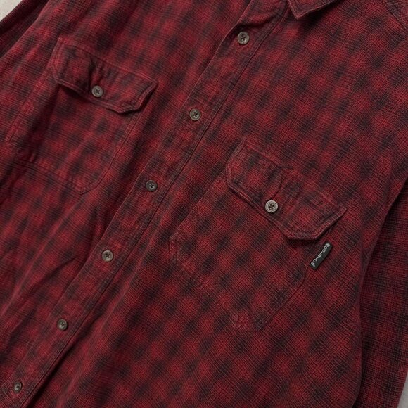 Vintage Woolrich Thick‎ Red Flannel Button Up Collared Shirt Large - Picture 4 of 4